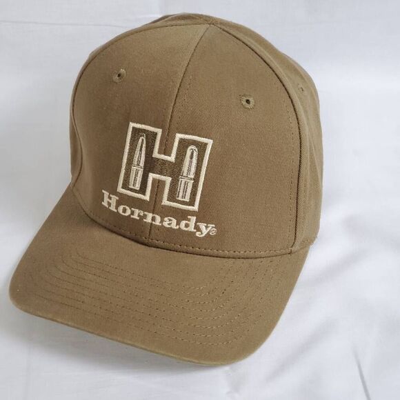 Hornady Embroidered Brown Cap Ballistic Logo Hat Adjustable - Picture 1 of 5